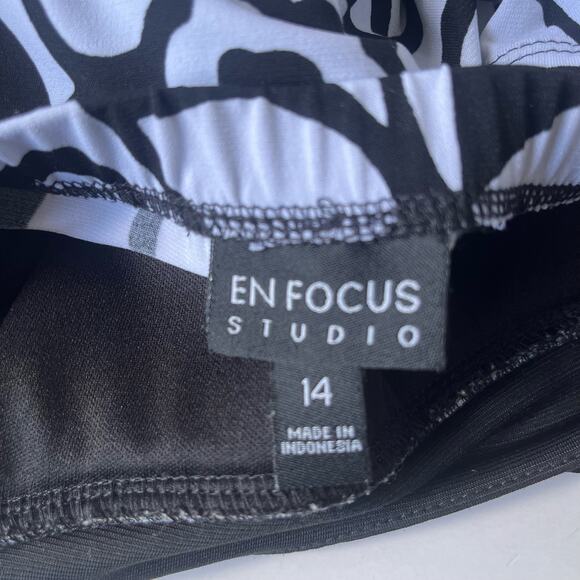 Enfocus Studio Midi Dress Sz 14 Tie Back Garden Party Work Floral Scoop Cocktail - Picture 8 of 10